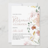 Printbare Waterverf Bloemen Uitnodiging (Voorkant)