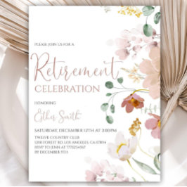 Printbare Waterverf Bloemen Uitnodiging