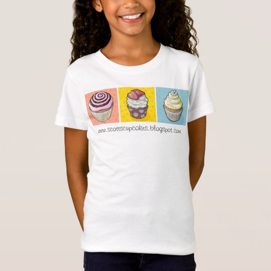 Printcake-driekleur T-shirt (Voorkant)