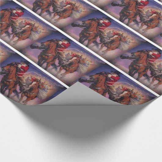  printcowboy santa kerstcadeaurap cadeaupapier (Hoek)