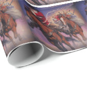  printcowboy santa kerstcadeaurap cadeaupapier (Rol Hoek)