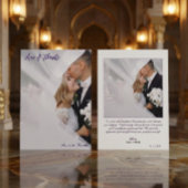 Printed 3D Effect Lavender Calligraphy Bedankkaart