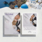 Printed 3D Effect Lavender Calligraphy Bedankkaart