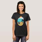 Printed Beach Illustration For Summer Vacay Or Vac T-shirt (Voorkant volledig)