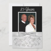 PRINTED BOW 25th Jubileum Invitation with Photo Kaart (Voorkant)
