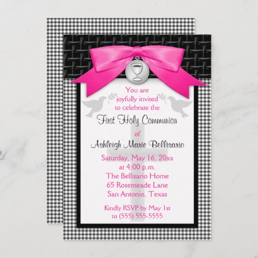 PRINTED BOW First Heilige Communauteit Uitnodiging (Voorkant / Achterkant)
