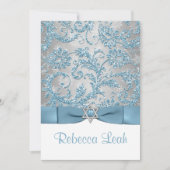 PRINTED Bow - Winter Wonderland Bat Mitzvah Invite Kaart (Voorkant)