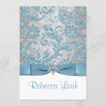 PRINTED Bow - Winter Wonderland Bat Mitzvah Invite