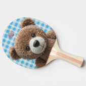 Printed Children's Ping Pong bal - Teddybeer Tafeltennisbatje (Zijkant)