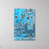 Printed Circuit Assembly PCB Blue Circuit Board Canvas Afdruk (Voorkant)