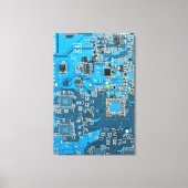 Printed Circuit Assembly PCB Blue Circuit Board Canvas Afdruk (Voorkant)