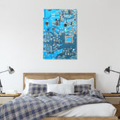 Printed Circuit Assembly PCB Blue Circuit Board Canvas Afdruk (Insitu (Slaapkamer))