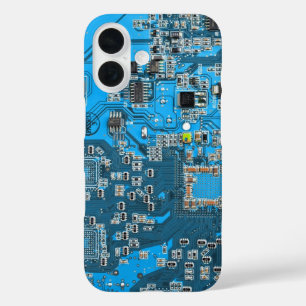 Printed Circuit Assembly PCB Blue Circuit Board iPhone 16 Hoesje
