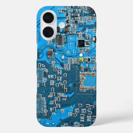 Printed Circuit Assembly PCB Blue Circuit Board Case-Mate iPhone Case (Achterkant)