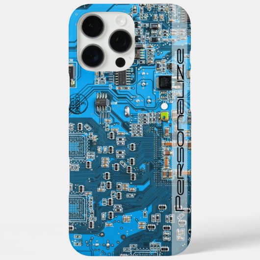 Printed Circuit Assembly PCB Blue Circuit Board Case-Mate iPhone Case (Achterkant)