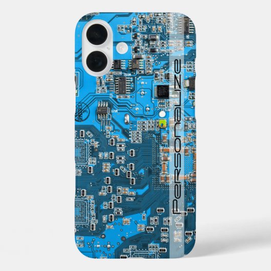 Printed Circuit Assembly PCB Blue Circuit Board Case-Mate iPhone Case (Achterkant)