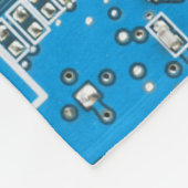 Printed Circuit Assembly PCB Blue Circuit Board Fleece Deken (Hoek)