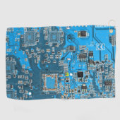Printed Circuit Assembly PCB Blue Circuit Board Golfhanddoek (Horizontaal)