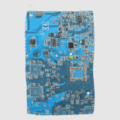 Printed Circuit Assembly PCB Blue Circuit Board Golfhanddoek (Voorkant)