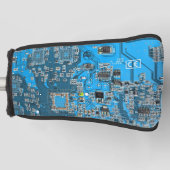 Printed Circuit Assembly PCB Blue Circuit Board Golfheadcover (Voorkant)