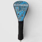 Printed Circuit Assembly PCB Blue Circuit Board Golfheadcover (Voorkant)