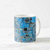 Printed Circuit Assembly PCB Blue Circuit Board Koffiemok (Voorkant rechts)