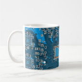 Printed Circuit Assembly PCB Blue Circuit Board Koffiemok (Links)