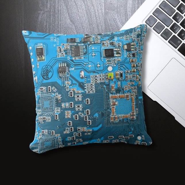 Printed Circuit Assembly PCB Blue Circuit Board Kussen (Creator heeft geüpload)