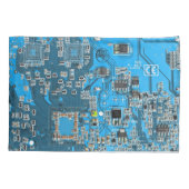 Printed Circuit Assembly PCB Blue Circuit Board Kussensloop (Achterkant-Links)