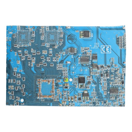 Printed Circuit Assembly PCB Blue Circuit Board Kussensloop (Achterkant-Links)