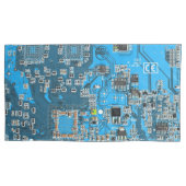 Printed Circuit Assembly PCB Blue Circuit Board Kussensloop (Voorkant-Links)