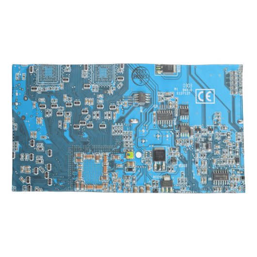 Printed Circuit Assembly PCB Blue Circuit Board Kussensloop (Achterkant-Links)
