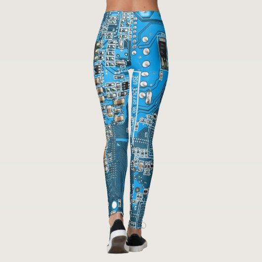 Printed Circuit Assembly PCB Blue Circuit Board Leggings (Achterkant)