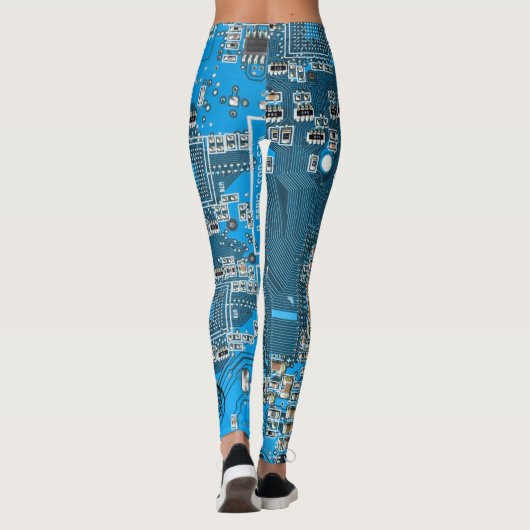 Printed Circuit Assembly PCB Blue Circuit Board Leggings (Achterkant)