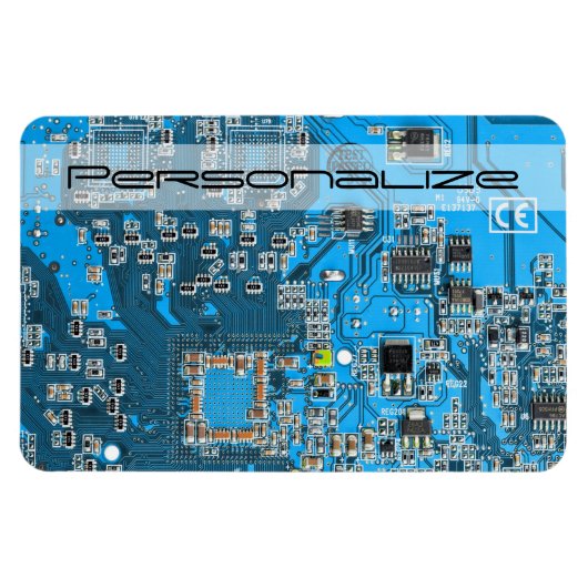 Printed Circuit Assembly PCB Blue Circuit Board Magneet (Horizontaal)