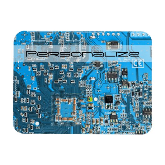 Printed Circuit Assembly PCB Blue Circuit Board Magneet (Horizontaal)