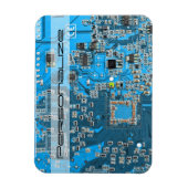 Printed Circuit Assembly PCB Blue Circuit Board Magneet (Verticaal)
