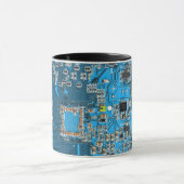 Printed Circuit Assembly PCB Blue Circuit Board Mok (Midden)