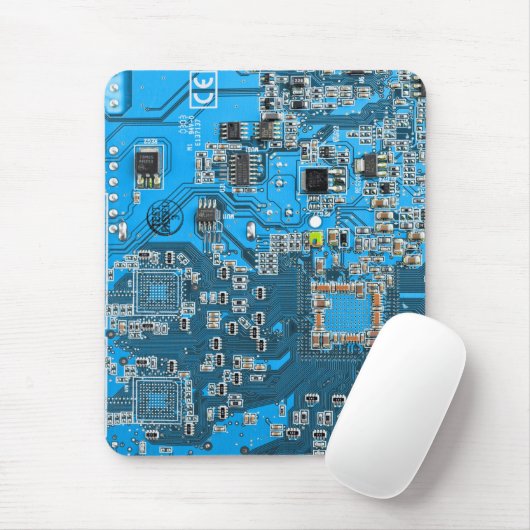 Printed Circuit Assembly PCB Blue Circuit Board Muismat (Met muis)