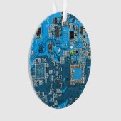 Printed Circuit Assembly PCB Blue Circuit Board Ornament (voorkant)