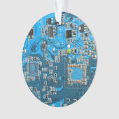 Printed Circuit Assembly PCB Blue Circuit Board Ornament (voorkant)