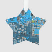 Printed Circuit Assembly PCB Blue Circuit Board Ornament (voorkant)