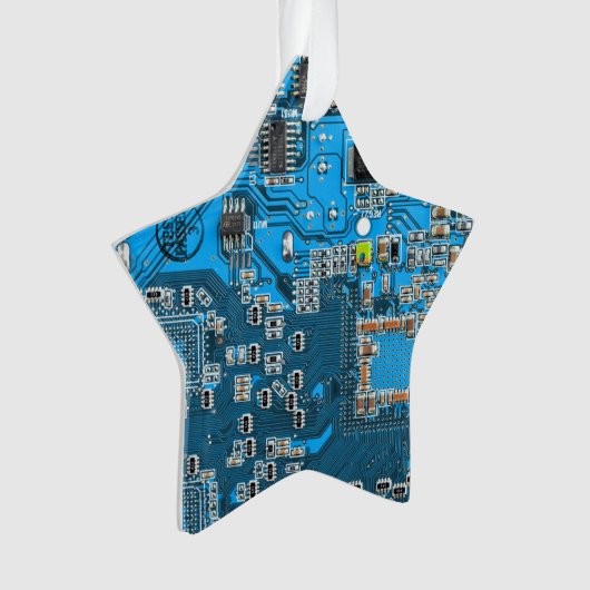Printed Circuit Assembly PCB Blue Circuit Board Ornament (voorkant)
