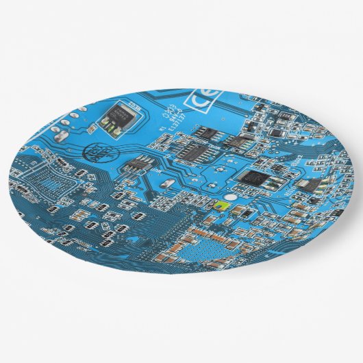 Printed Circuit Assembly PCB Blue Circuit Board Papieren Bordje (Gekanteld)