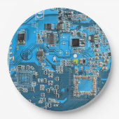 Printed Circuit Assembly PCB Blue Circuit Board Papieren Bordje (Voorkant)