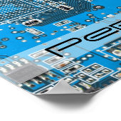 Printed Circuit Assembly PCB Blue Circuit Board Poster (Hoek)