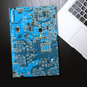 Printed Circuit Assembly PCB Blue Circuit Board Poster