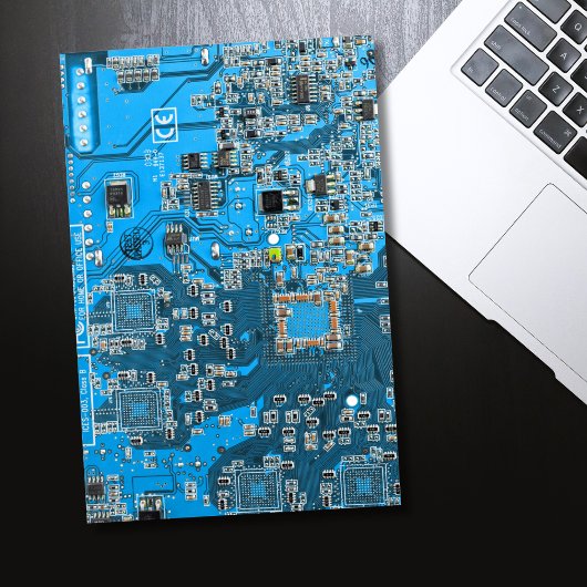 Printed Circuit Assembly PCB Blue Circuit Board Poster