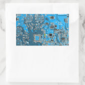 Printed Circuit Assembly PCB Blue Circuit Board Rechthoekige Sticker (Tas)