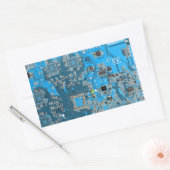 Printed Circuit Assembly PCB Blue Circuit Board Rechthoekige Sticker (Envelop)